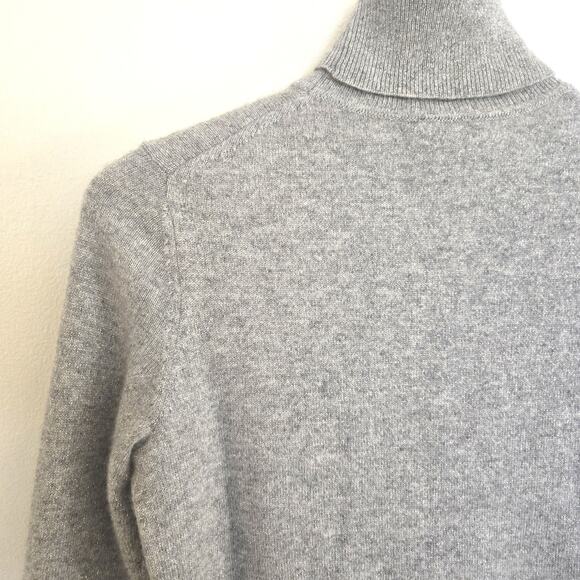Talbots Cashmere Blend Metallic Turtleneck Sweater Gray S - Picture 5 of 9